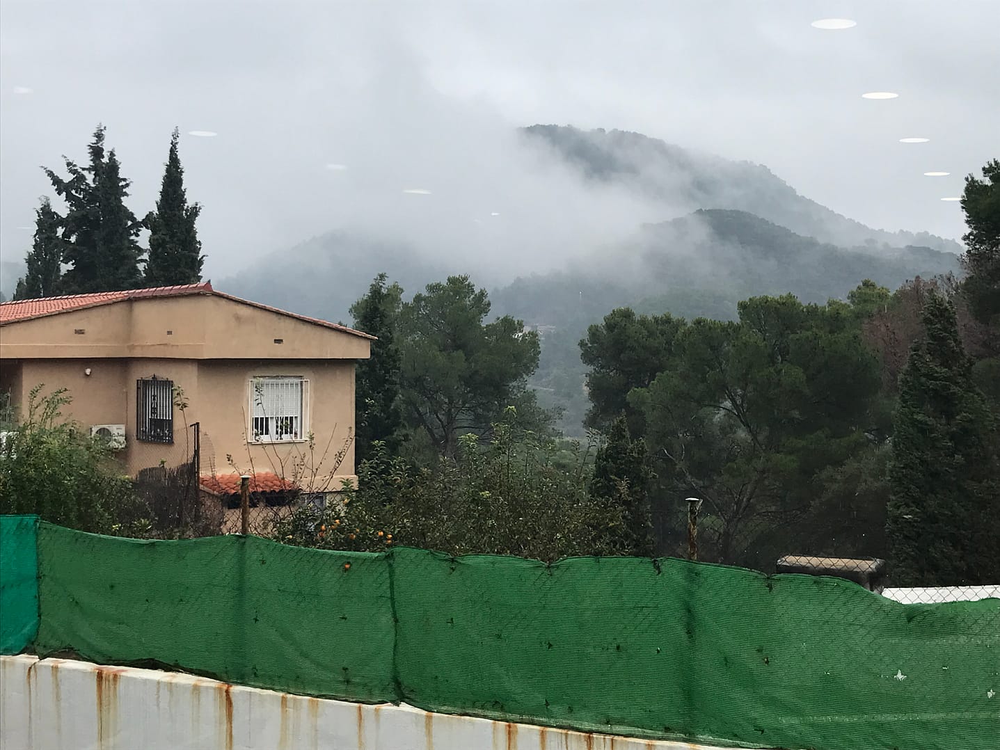 Low-hangling clouds over the Serra Calderona